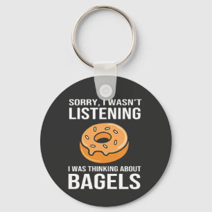 Porte-clés Désolé de penser à Bagels Jewish Hanoukka