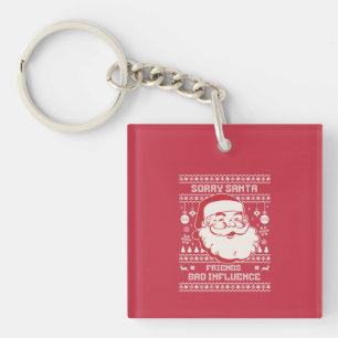 Porte-clés Désolé Santa Amis Mauvaise Influence Noël Laid