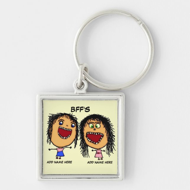 Porte-clés Dessin amusant BFF (Devant)