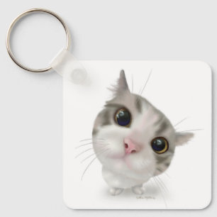 Porte-clés Dessin animé de chaton tabby mignon
