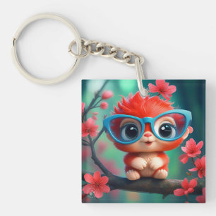 Porte-clés Dessin animé de créature fantastique mignonne avec