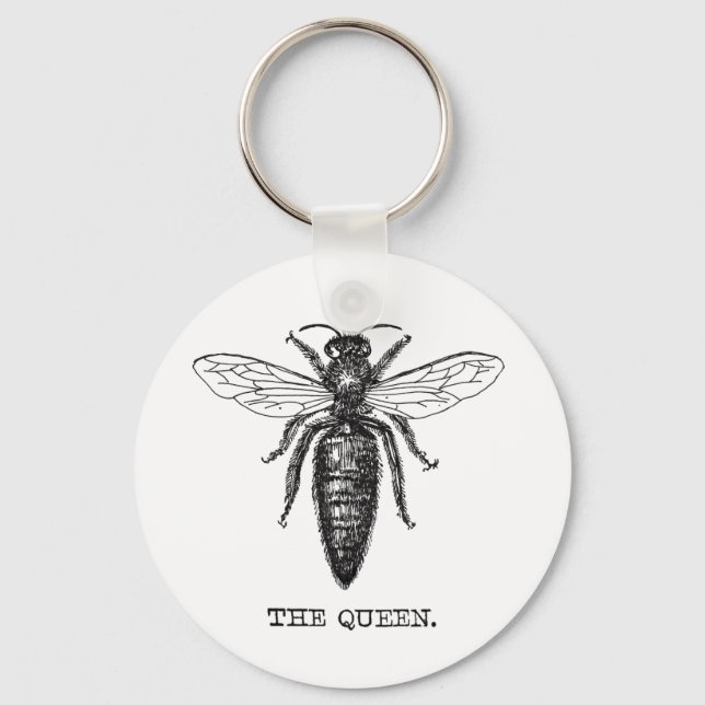 Porte-clés Dessin classique de l'illustration de Queen Bee (Recto)