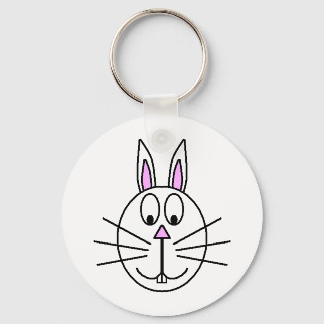 Porte-clés Dessin de Big White Rabbit (Recto)