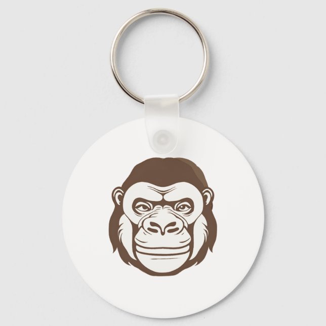 Porte-clés Dessin de dessin de Gorilla (Recto)