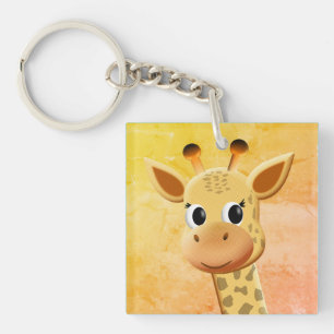 Porte-clés Dessin de Giraffe Bébé mignonne