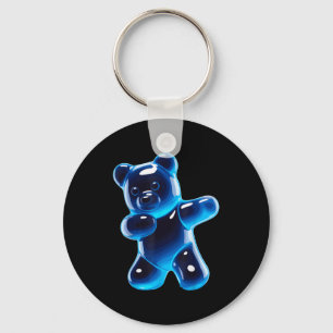 Porte-clés Dessin d'ours gummy drôle pour hommes femmes enfan