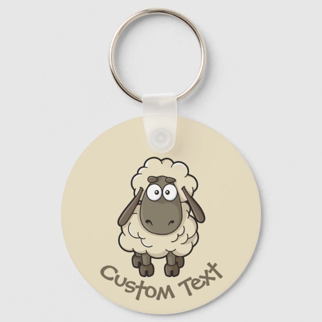 Porte-clés Dessin en mouton Porte - clé beige (Recto)