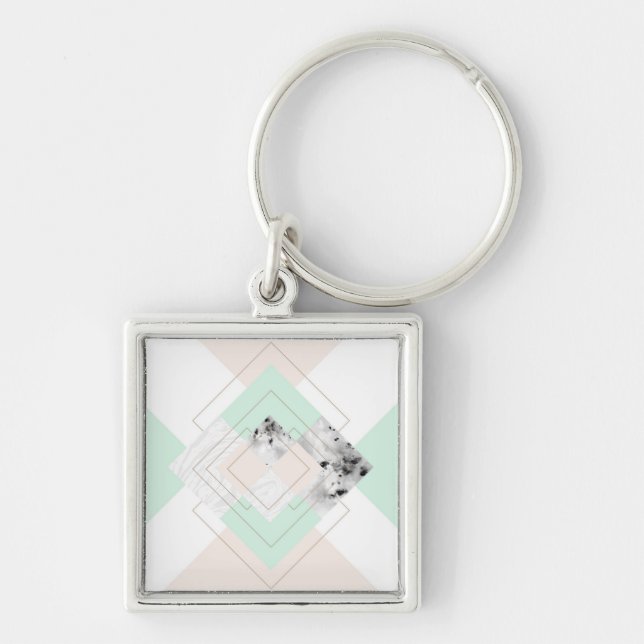 Porte-clés Dessin géométrique de style moderne (Devant)