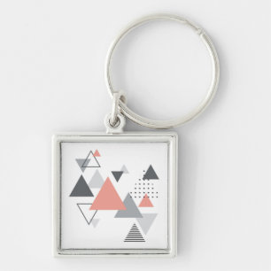 Porte-clés Dessin géométrique scandinave abstrait