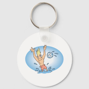 Porte-clés dessin humoristique dude waterpolo