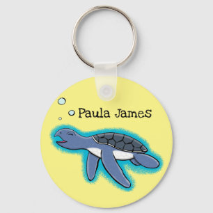 Porte-clés dessin mignon sur la tortue