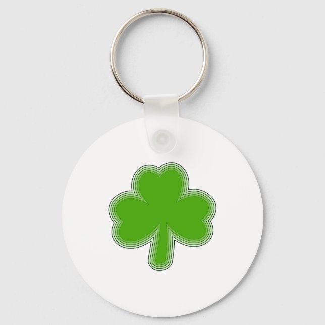 Porte-clés Dessin Shamrock de Saint Patrick (Recto)
