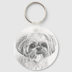 Porte-clés Dessin Shih Tzu