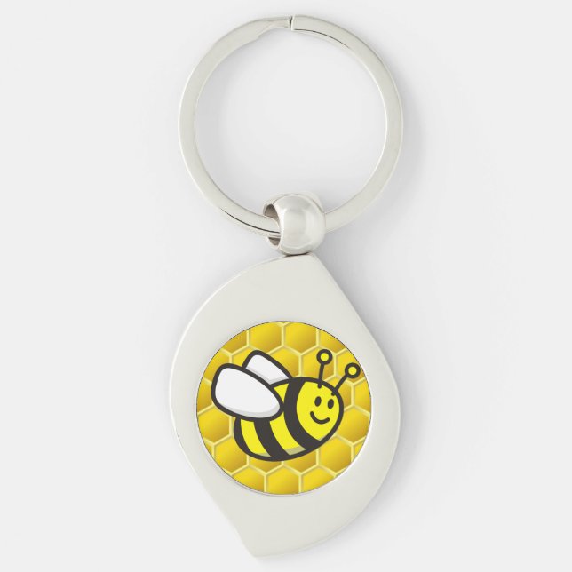 Porte-clés Dessin sur les abeilles (Devant)