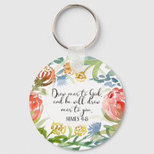 Porte-clés Dessinez près de Dieu   James 4:8