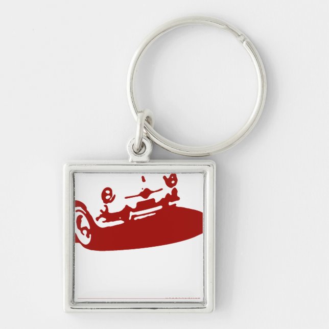 Porte-clés Détail de Fiat 600 - rouge foncé sur la lumière (Devant)