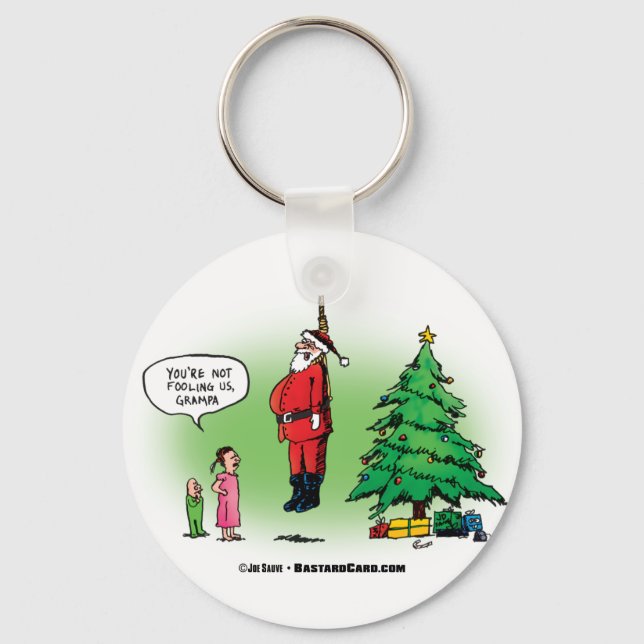 Porte-clés Détenir Père Noël Twisted Cartoon (Recto)