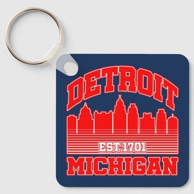 Porte-clés Detroit, Michigan (Recto)