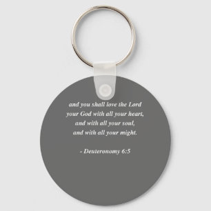 Porte-clés DEUTERONOMIE 6-5 Verse biblique