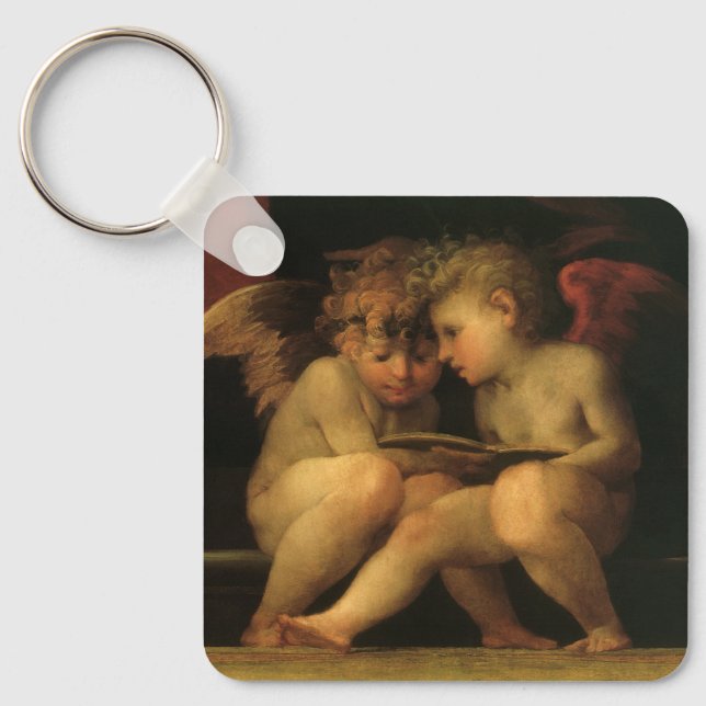 Porte-clés Deux Cherubs Lecture par Rosso Fiorentino, Angels (Recto)