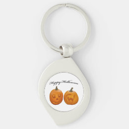 Porte-clés Deux citrouilles Joyeux Halloween