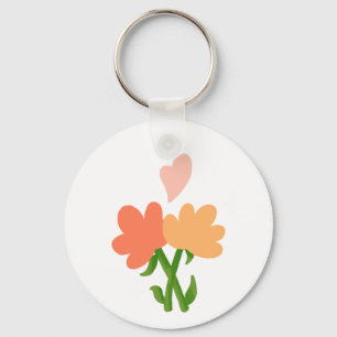 Porte-clés Deux fleurs