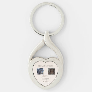 Porte-clés Deux pattes remplissent le cœur de maman d'amour