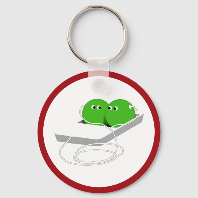 Porte-clés Deux petits pois dans un pois (Recto)