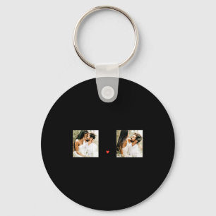 Porte-clés Deux photos Joyeuse Saint-Valentin Citation romant