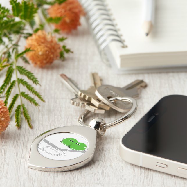 Porte-clés Deux Pois Dans Un Pois (Côté )