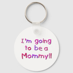 Porte-clés Devenir maman - rose et violet