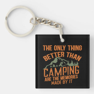 Porte-clés Devis de camping amusant