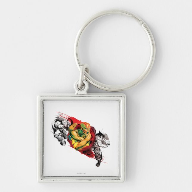 Porte-clés Dhalsim, Blanka et perfidie (Devant)