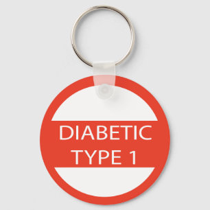 Porte-clés Diabetic keyring diabetes type 1 medical alert fob