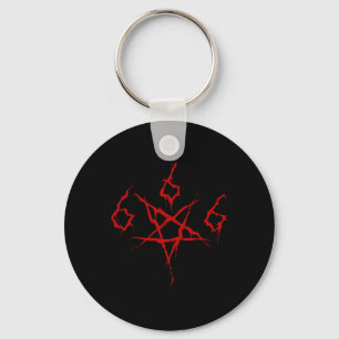 Porte-clés Diable Satan Satanic 666 Pentagram Occulte Horreur