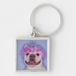 Porte-clés Diadème de port de bouledogue