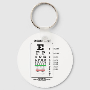 Porte-clés Diagramme de Snellen (essai Médicale d'acuité