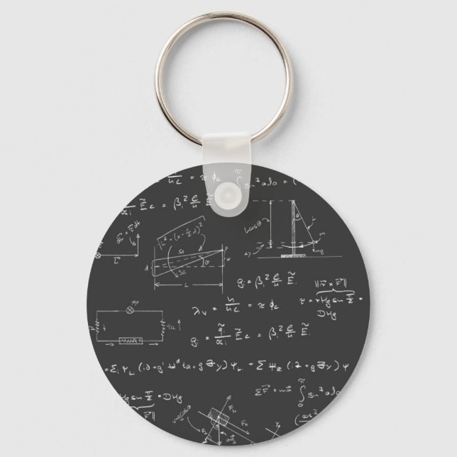 Porte-clés Diagrammes et formules de physique (Recto)