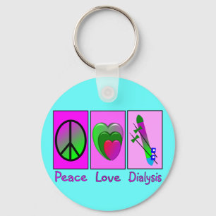 Porte-clés Dialyse de l'amour de la paix