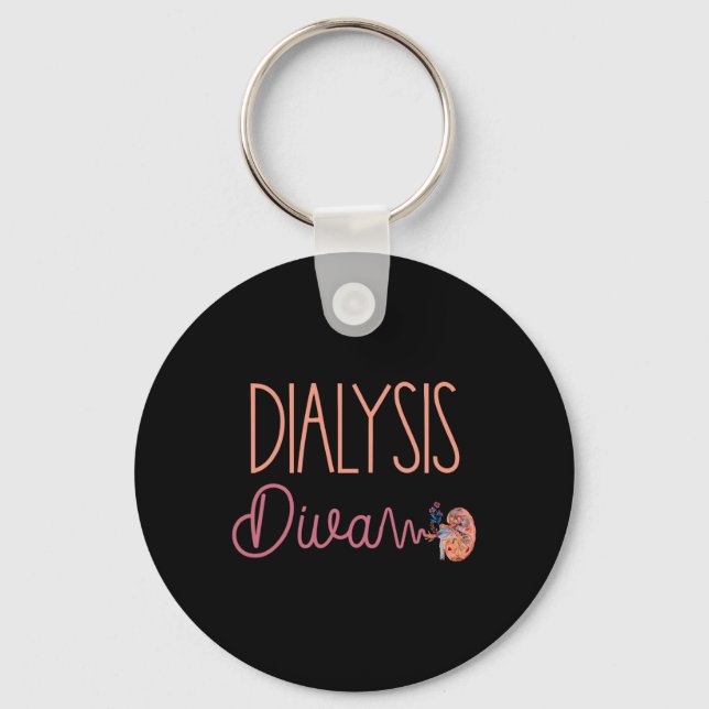 Porte-clés Dialyse Diva Technicien Infirmière Patient Cute Re (Recto)