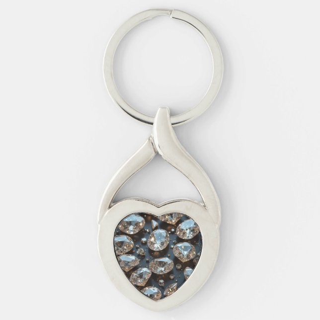 Porte-clés Diamond Porte - clés a l'air vrai diamant luxe (Devant)