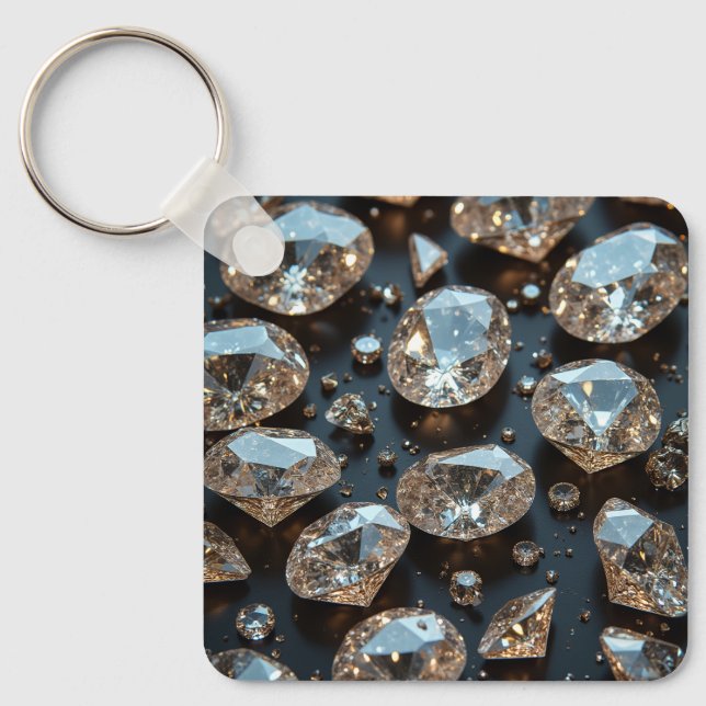 Porte-clés Diamond Porte - clés a l'air vrai diamant luxe (Recto)