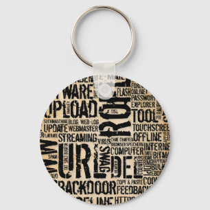 Porte-clés Dictionnaire d'ordinateur - vintage