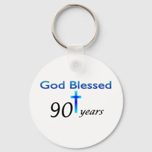 Porte-clés Dieu a béni 90 ans de cadeau d'anniversaire