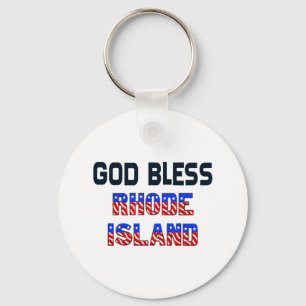 Porte-clés Dieu béni Rhode Island