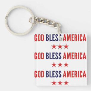 Porte-clés Dieu bénisse l'Amérique