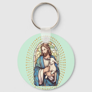 Porte-clés Dieu Porte - clé religieux et agneau