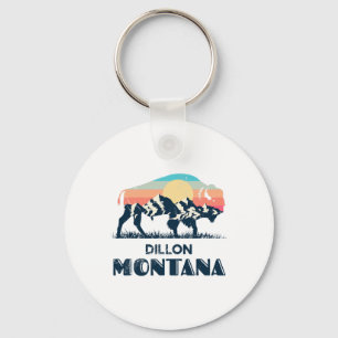 Porte-clés Dillon Montana Vintage Randonnée Bison Nature