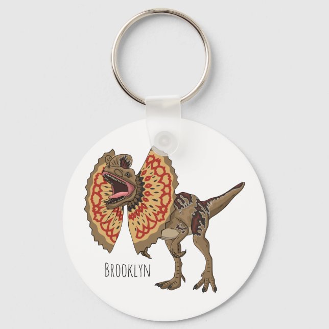 Porte-clés Dilophosaurus dessin animé (Recto)
