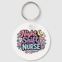 Porte-clés d'infirmière de nuit | Cadeau d'infirmi